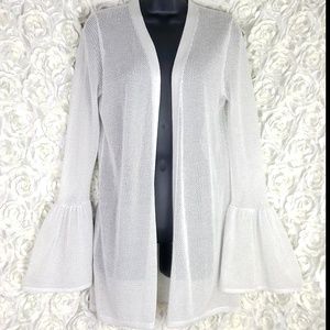 MB Joan Vass Open Front Cardigan Trumpet Sleeve